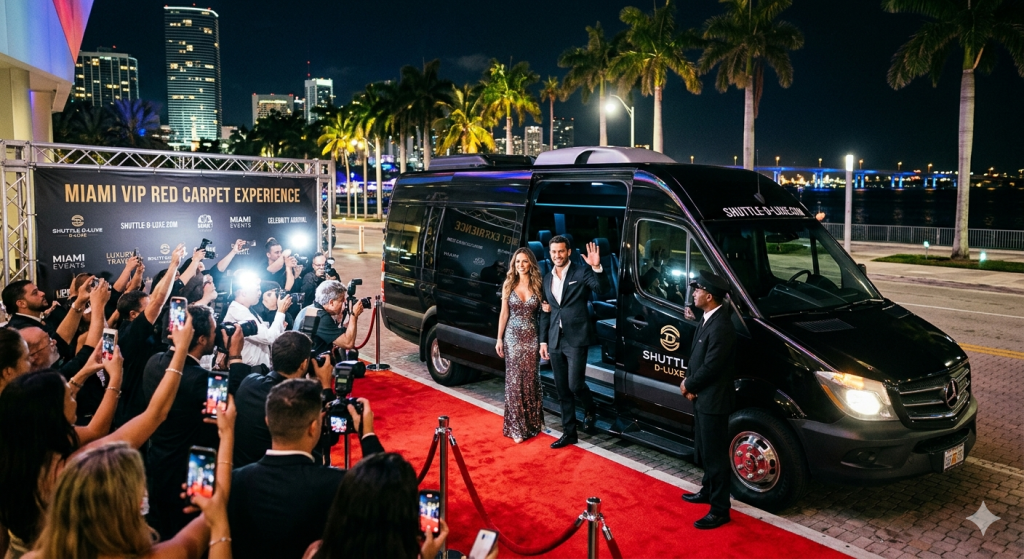 red carpet limo experience in miami
