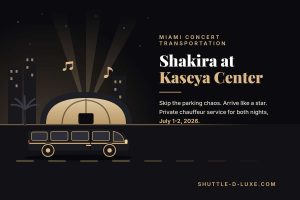 shakira kaseya center concert private transportation miami